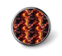 Red Flame Pattern Print Pins for Backpack - Enamel Pins Cute Jacket Coat Hat Bags Badge Pin, Funny Novelty Unique Button Pin Women Men Fashion Jewelry Accessories