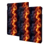 Red Flame Pattern Q Print Compatible with ipad air 3rd Generation Case Cover, Tablet Cases Compatible with ipad Pro Case 10.5 Inch, Auto Wake/Sleep, Folio Stand