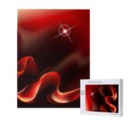 Red Flame Printed,500 Pieces Wooden Jigsaw Family Game Jigsaw Puzzles for Adults Teens