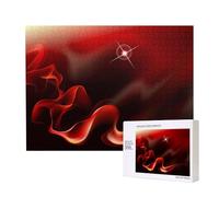 Red Flame Printed,500 Pieces Wooden Jigsaw Family Game Jigsaw Puzzles for Adults Teens Home Decor