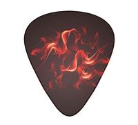 Red Flame Printed Guitar Picks,12 Pack Personalized Guitar Picks For Bass Acoustic Guitar Electric Guitar Includes 0.46mm/0.71mm/ 0.96mm