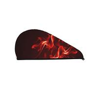 Red Flame Printed Hair Towel Wrap, Super Absorbent Dry Hair Cap for Women Shower Caps for Gym Salon Bath Shower