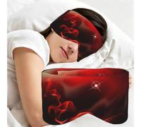 Red Flame Printed, Sleep Mask for Home Travel, Full Eye Covers Light Blocking Eye Mask Sleep Eye and Ear Muffs