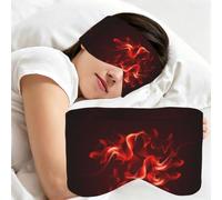 Red Flame, Sleep Mask for Home Travel, Full Eye Covers Light Blocking Eye Mask Sleep Eye and Ear Muffs