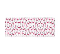 Red Flamingo Pattern Gaming Desk Mat, Wide Surface Desk Pad for Keyboard, Mouse and Improved Gaming Stability