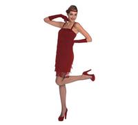 amscan 9905788 Adults Womens Red 1920's Red Flapper Dress Fancy Dress Costume UK Dress Size 10-12