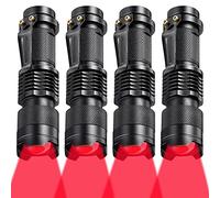 Red Flashlight LED One Mode Red Light Single Mode Red LED Torch Zoomable Scalable Red Light Flashlight for Astronomy, Aviation, Night Observation (4)