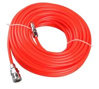 Red Flexible Air Hose 5mm*8mm, Heavy Duty High Pressure Compressor Tube with Quick Coupler for Woodworking & Auto Repair red 30m