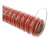 Red Flexible Duct Hosing， Exhaust Fan Vent Pipe， Silicone Ducting Hose，Industrial Fumes Ventilation Duct，Heat Resistant Air Duct Hose(220mm)
