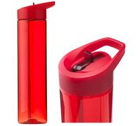 (Red) Flip Straw Water Bottle Slim TRITAN 600ml BPA FREE