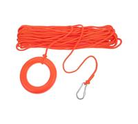 Red Floating Rescue Rope with Hook, Adjustable Length Polyethylene Iron