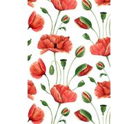 Red Floral Notebook: Elegant Lined Journal for Writing, Notes, and Ideas: 120 Pages | 6x9 Inches | Beautiful Red Flower Design | Perfect for Work, School, or as a Gift