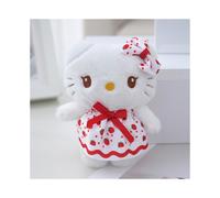 (Red Flower) Cute Kitty Hello Stuffed Animal Plush Doll Ideal For Girls Gift Unique With Style