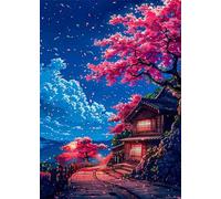 Red Flower Landscapes 2000 Piece Jigsaw Puzzles for Adults Colourful Fun Challenging & Brainteasing Educational Learning Gift Present for Children Boys Girls 2000 Piece Puzzle for Adults
