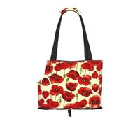 Red Flower. print Puppy Carrier Walking Dog Bags Pets Dogs Carrier Bags for small Dogs and Cat and Rabbit