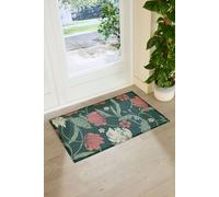 Red Flower William Morris Pattern Indoor Outdoor Doormat (90 x 60cm) Artsy Mats Multi 90cm x 60cm