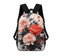 Red Flowers 5 Backpack, 3D Printed School Bag, School Lunch Bag, Travel Backpack, Friends Backpack, School Backpack for Girls And Boys 17inch