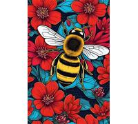 Red Flowers Bees 1314 Piece Jigsaw Puzzles for Adults Colourful Fun Challenging & Brainteasing Educational Learning Gift Present for Children Boys Girls 1314 Piece Puzzle for Adults