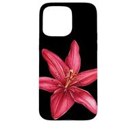 Red Flowers Blooming Tiger Lily Watercolor Floral Lover Case for iPhone 15 Pro Max