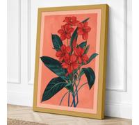 Red Flowers in Bloom Canvas Wall Art Print 30x20 Inch (76 x 51 cm)