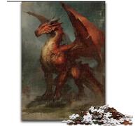 Red Flying Dragon Jigsaw Puzzles for Adults 1000 Jigsaws, for Age 14 Years And over Stress Relief Christmas Game Presents for Women (50x75cm)
