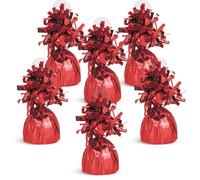 Red Foil Balloon Weight (5cm x 13cm) 1 Count - Stylish & Durable Accessory for Party Decorations & Events