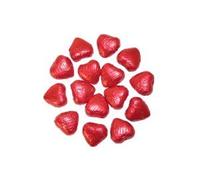 Red Foil Covered Chocolate Hearts x 50