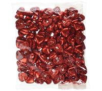 Red Foiled Milk Chocolate Caramel Creme Hearts - 1kg Bag