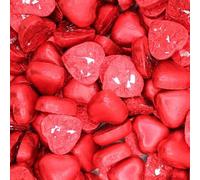 Red Foiled Milk Chocolate Hearts 1kg Bulk Bag