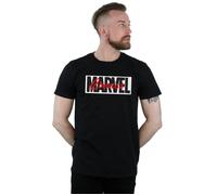 (3XL, Black) Marvel Mens Red Font Logo T-Shirt