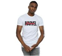 (3XL, White) Marvel Mens Red Font Logo T-Shirt