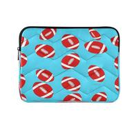 Red Footballs Sky Blue Laptop Bag 15.6 inch Protective Computer Bag, Sleeve for Laptop