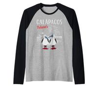Red Footed Booby Bird Galapagos Islands Raglan Baseball Tee