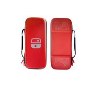 (Red) For Nintendo Switch Hori Split Pad Pro Controller Carrying Case Storage Bag Protection Box Hard Shell Pouch Cover Game Card