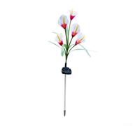 Red for solar Calla for lily Lamp 80cm for Garden Path Red for(Rose-colored Flower)