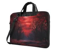 Red Forest Night Sky Laptop Tote Bag for Men Women 14 inch Laptop Sleeve Shoulder Briefcase Messenger Computer Bag