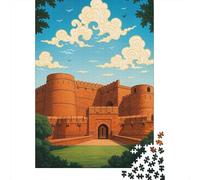 Red Fort Agra by Day, 1000 Piece Paper Jigsaw, 70x50cm/1000pcs