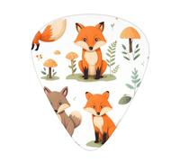 Red fox and mouse Guitar paddles, bass guitar, electric guitar or Hawaii four strings (12 packs, thin, medium, heavy)