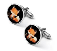 Red Fox Cute Men's Cufflinks Classic Alloy Cuff Link Fashion Shirt Accessories for Business Party Wedding 2.0cm