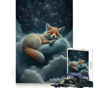 Red Fox Dreaming 1000 Piece Jigsaw Puzzle for Teenagers Enhance Recall Family Bond Exact Edge Thoughtful Gift (38x26cm)