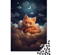 Red Fox Dreaming Adult Jigsaw Puzzle, 1000 Pieces, 70x50cm/1000pcs, White Cardboard Pieces, Gift Idea for Puzzle Lovers And Family Time
