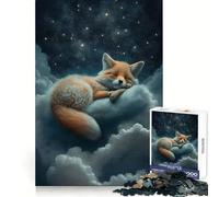 Red Fox Dreaming Jigsaw Puzzles for Adults1000 Pieces Memory Gain Stress Relief Design Assembly Memorable Gift (50x75cm)
