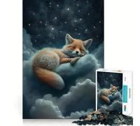 Red Fox Dreaming Jigsaw Puzzles for Adults1000 Pieces Memory Gain Stress Relief Design Assembly Memorable Gift (50x75cm)