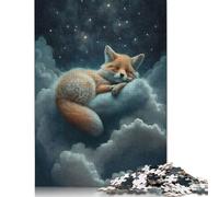 Red Fox Dreaming Puzzle Family Fun Paper Rectangular Jigsaw Puzzle for Boy Or Girl Children's Day Gifts 500pcs (52x38cm)