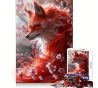 Red Fox Fantasy 1000 Piece Jigsaws for Adults Puzzle Mind Exercise Toy Family Bond Precision Cut Creative Gift (38x52cm)