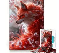 Red Fox Fantasy 1000 Piece Jigsaws for Adults Puzzle Mind Exercise Toy Family Bond Precision Cut Creative Gift (38x52cm)