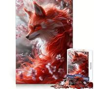 Red Fox Fantasy Hard Jigsaw Puzzle for Adults 1000 Pieces Improve Memory Relaxed Mind Sharp Edge Stylish Gift (50x75cm)