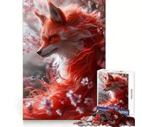 Red Fox Fantasy Puzzles for Adults 1000 Puzzles Strengthen Memory Anxiety Relief Smooth Edge Warm Surprise (38x26cm)