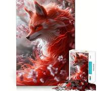 Red Fox Fantasy Puzzles for Adults 1000 Puzzles Strengthen Memory Anxiety Relief Smooth Edge Warm Surprise (38x26cm)