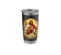 Red Fox He is Risen Easter Resurrection Defeated Cross Stainless Steel Insulated Tumbler